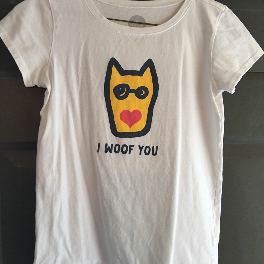 Life Is Good ‘I woof you’ Girls T shirt